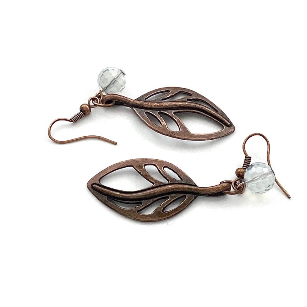 Artisan Copper Opalite Drop Dangle Earringsg - image 3